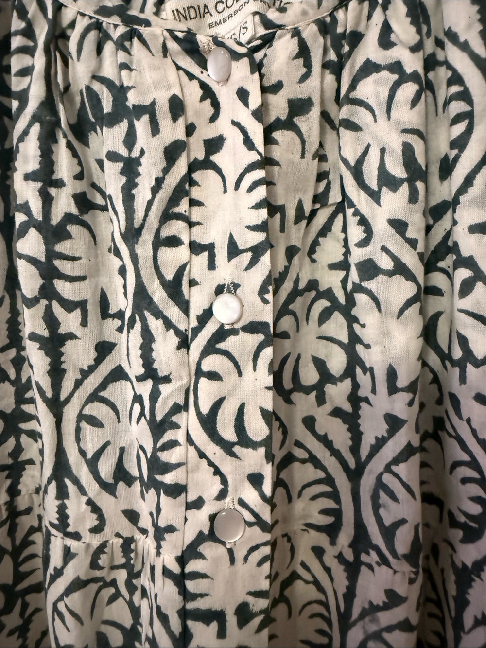 Emerson Fry India Button Front Sundress 2 - Etoile Vine Forest | Size XS/S - Picture 9 of 10